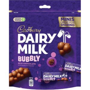 Cadbury Dairy Milk Bubbly Milk Chocolate, 168g