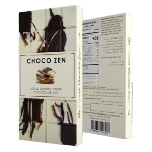 Choco Zen Lotus Speculoos Crunch White Chocolate Bar, 120g