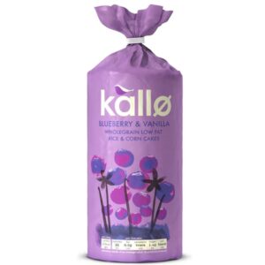 Kallo Blueberry And Vanilla Rice And Corn Cakes, 131g