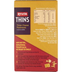 Ryvita Thins 3 Cheese Flatbreads, 125g