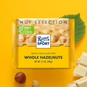 Ritter Sport White Whole Hazelnuts, 100g