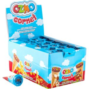 Ozmo Cornet Hazelnut Ice Cream Cone Chocolate Top with Candy Sprinkles, 25g