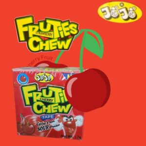 JoJo Fruities Chew Tape Cherry with Sour Powder Center, 12g