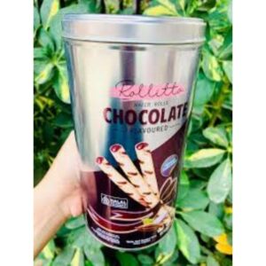 Rollitto Wafer Rolls Chocolate Flavoured, 330g Tin