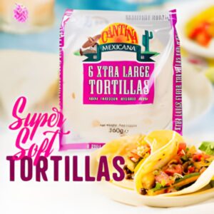 Cantina Mexicana Xtra Large Flour Tortillas  6pcs, 360g