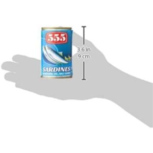 555 Sardines in Natural Oil Salt Added,  155g