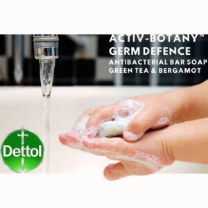 Dettol Antibacterial Bar Soap  Activ-Botany Green Tea & Bergamot, 110g