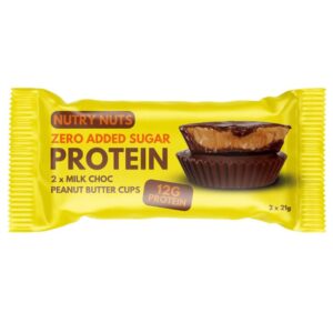Nutry Nuts Milk Chocolate Peanut Butter Cups Zero Added Sugar, 42g Nutry Nuts Milk Chocolate Peanut Butter Cups Zero Added Sugar, 42g