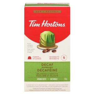 Tim Hortons Decaf Espresso Aluminum Capsules, 52g