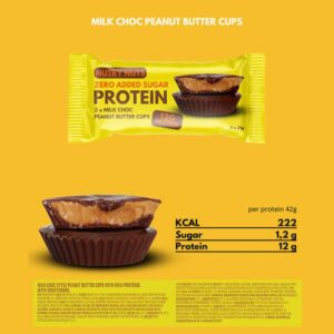 Nutry Nuts Milk Chocolate Peanut Butter Cups Zero Added Sugar, 42g
