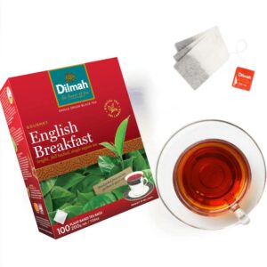 Dilmah Gourmet English Breakfast Tea  100 Foil-Wrapped Bags, 200g