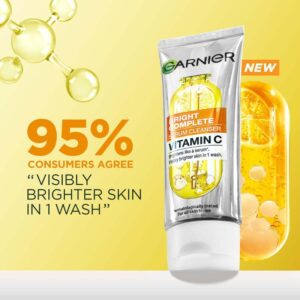 Garnier Bright Complete Serum Cleanser  Vitamin C, Holographic Pack, 100ml