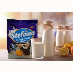 Stefano Cocoa & Vanilla Biscuits  With Vanilla Cream, 2-Color, 210g