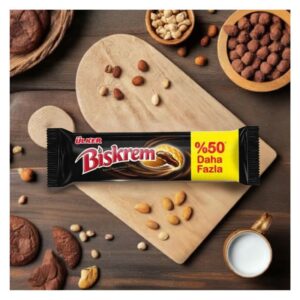 Ulker Biskrem  Chocolate-Filled Cookies, 50% More Promo Pack