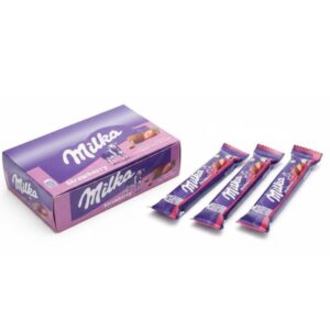 Milka Strawberry Alpine Milk Chocolate Bar, 20g