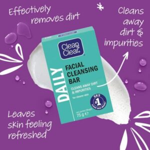 Clean & Clear Daily Facial Cleansing Bar, 75g