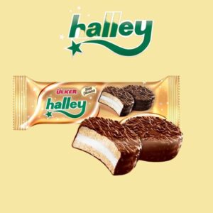 Ülker Halley Milk Chocolate Coated Marshmallow Biscuit, 66g