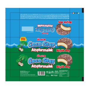 Ülker Coco Star Coconut Chocolate Bar  Buyuk Boy, 154g