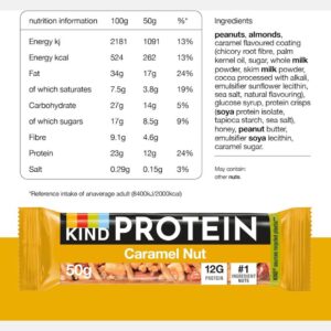 BE-KIND Protein Bar  Caramel Nut, 12g Protein, 50g