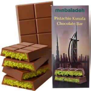 Minbaladeh Pistachio Kunafa Chocolate Bar, 95g