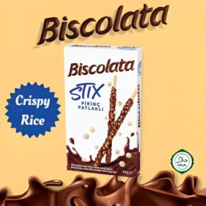 Biscolata STIX Crispy Rice  Milk Chocolate Coated Biscuit Sticks, 34g