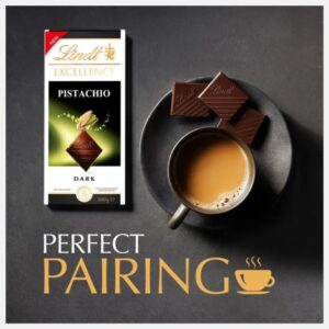 Lindt Excellence Pistachio Dark Chocolate Caramelized Pistachio & Sea Salt, 100g