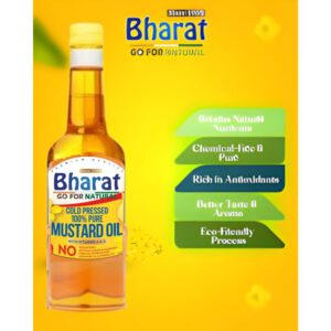 Bharat Mustard Oil  Cold Pressed, 100% Pure, 1L