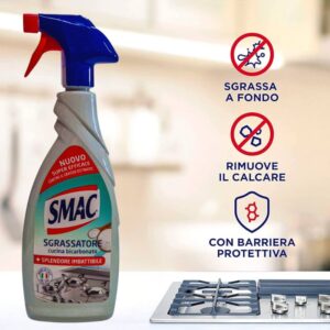 SMAC Sgrassatore Cucina Bicarbonato  Kitchen Degreaser with Baking Soda, 650ml