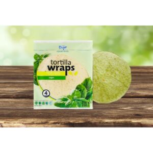 Dijo Fun & Food Vegan Tortilla Wraps  Spinach & Basil, 4pcs, 250g