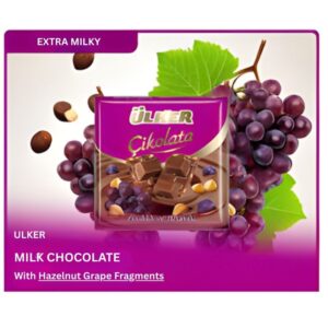 Ülker Cikolata Hazelnut & Grape Chocolate Bar, 60g