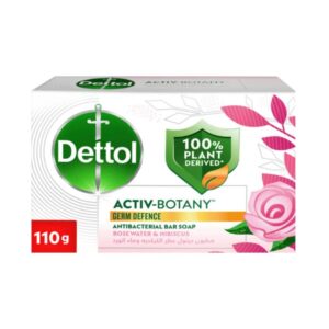 Dettol Activ-Botany Hibiscus & Rosewater Antibacterial Bar Soap, 110g