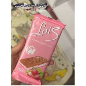 Lois Strawberry Nougat Bar, 80g