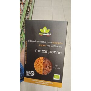 Bioitalia Organic Red Lentil Pasta Mezze Penne, 250g