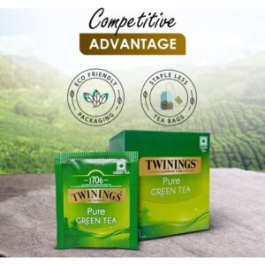 Twinings Pure Green Tea  10 Tea Bags, 10x2g