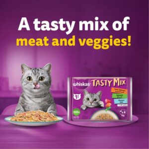 Tasty Mix  Tuna, Salmon & Spinach in Jelly, 4x70g (1+ Years)