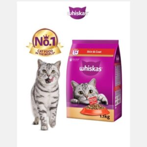 Whiskas Adult Cat Food  Skin & Coat, Chicken & Salmon, 1.1kg