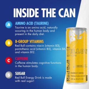 Red Bull Energy Drink  The Yellow Edition, Tropical, 250ml