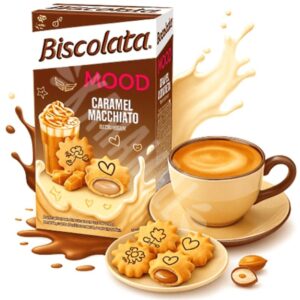 Biscolata Mood Caramel Macchiato Biscuits with Cream Filling, 40g
