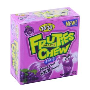 JoJo Fruities Chew Tape Grape with Sour Powder Center, 12g