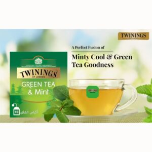 Twinings Green Tea & Mint 10 Bags, 20g