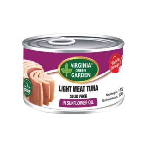 Virginia Green Garden Light Meat Tuna in Sunflower Oil, 185g