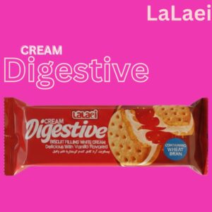 Lalaei Digestive Cream Biscuits Vanilla, 90g