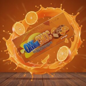 OM'mi CHOC Compound Chocolate Bar with Orange Flavour and Filling, 240g