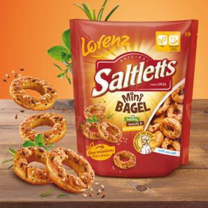 Lorenz Saltletts Original Mini Bagel with Herbs, Seeds & Sourdough, 100g