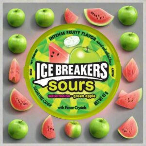 Ice Breakers Sours Watermelon & Green Apple, 42g