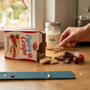 Hellema Pastry Crisps Strawberry, 125g