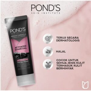 Pond's Bright Miracle Facial Foam Charcoal, 100g