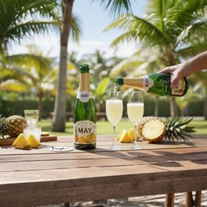 May Gold Pineapple Sparkling Juice, 750ml
