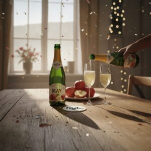 May Gold Apple Sparkling Juice, 750ml
