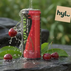 Green Sour Cherry Carbonated Drink, 330ml